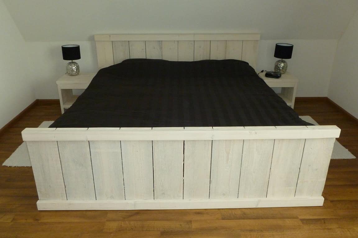 Steigerhouten bed (standaard model) goedkope steigerhouten meubelen