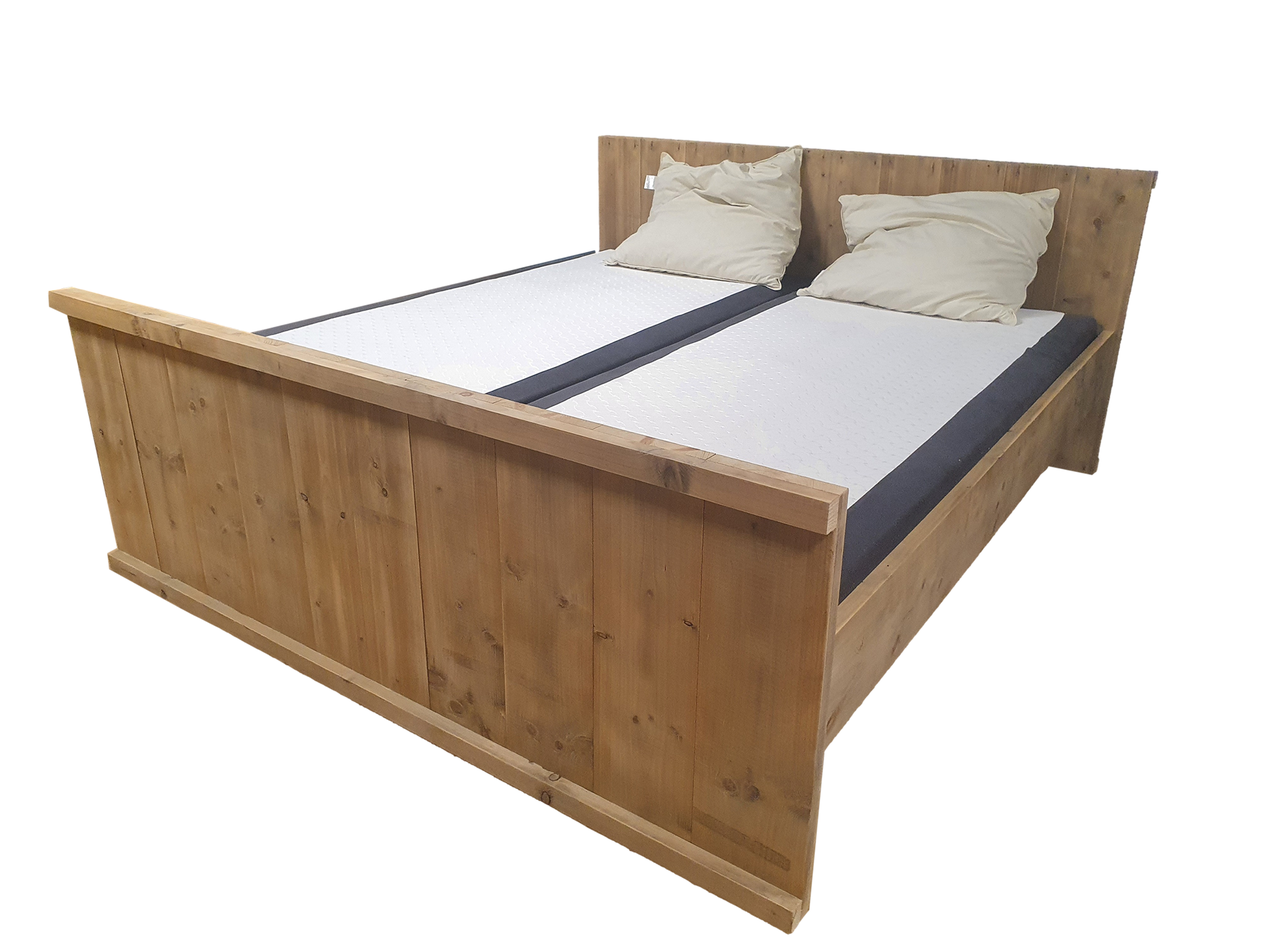 Steigerhouten bed (model: - Goedkope Meubelen