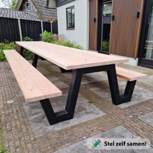 Picknicktafel staal frame